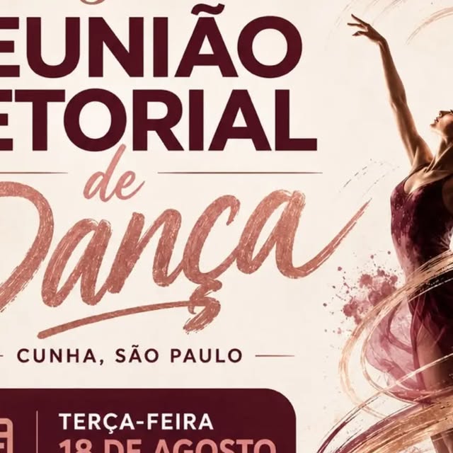 Reunião setorial de dança em Cunha (SP) será na terça-feira, 18 de agosto