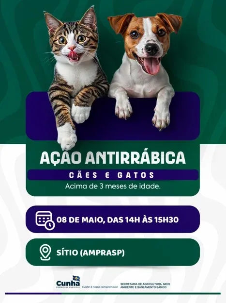Cunha promove ação antirrábica no bairro Sítio (AMPRASP)