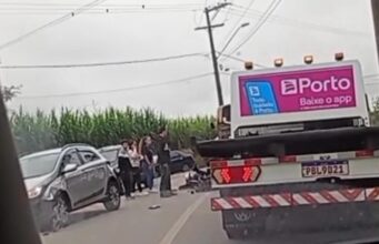 Motociclista de 20 anos fica ferido após colisão na estrada entre Guaratinguetá e Potim