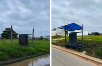 Ponto de ônibus no Vista Alegre é revitalizado após denúncia do Jornal de Guará