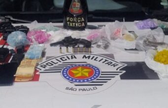 Quadrilha é presa com revólver e grande quantidade de drogas em Guaratinguetá