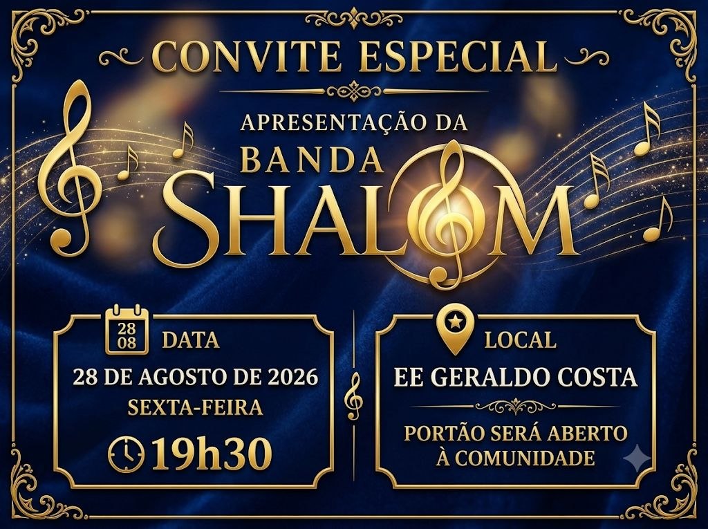 Banda Shalom se apresenta na E.E. Geraldo Costa em Campos de Cunha