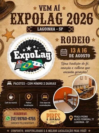 EXPOLAG 2026 anuncia juízes de rodeio para disputa em Lagoinha-SP