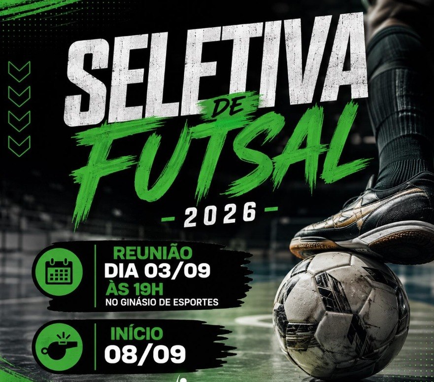 Seletiva de futsal em Cunha abre inscrições para a 3ª Divisão
