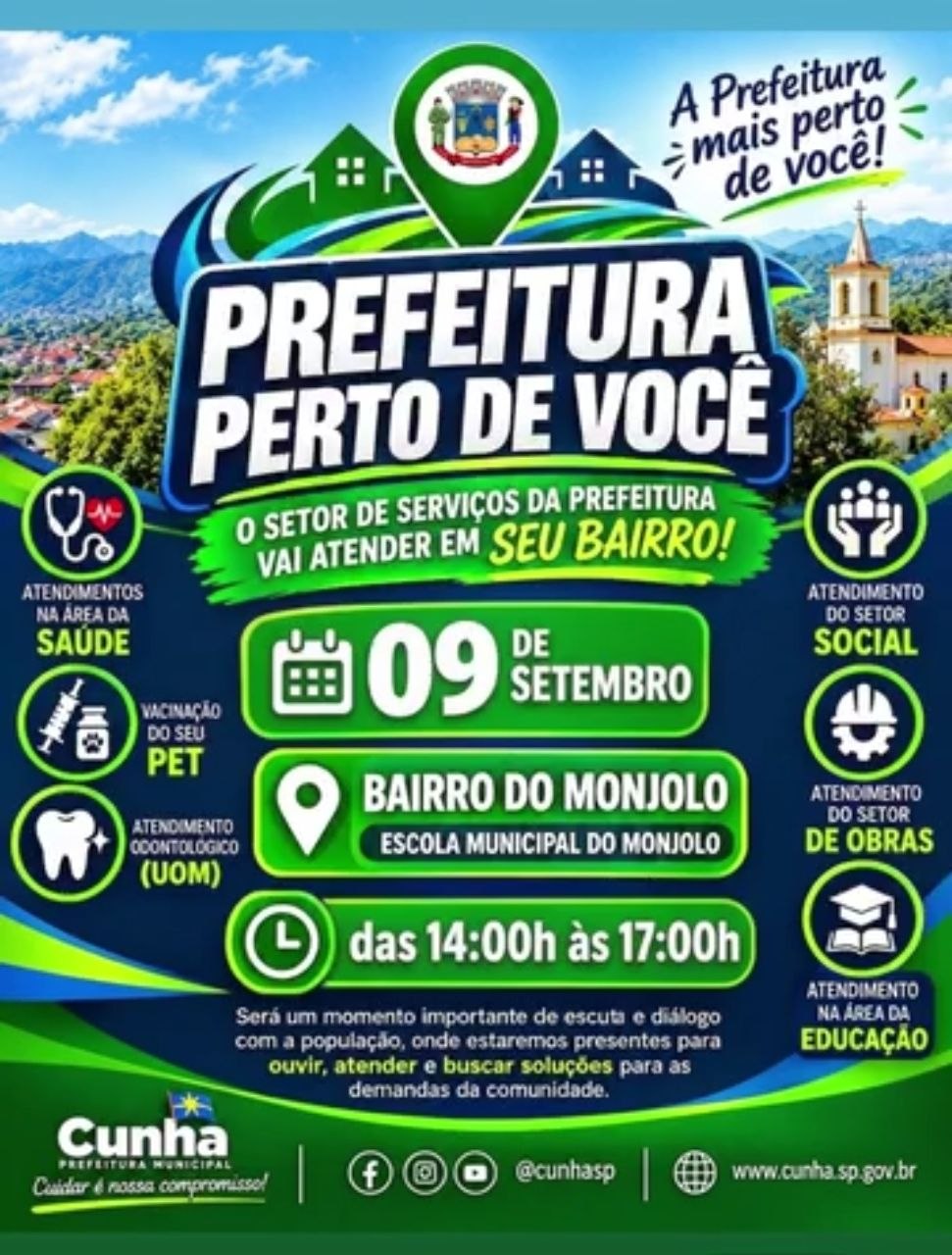 Bairro do Monjolo recebe projeto “Prefeitura Perto de Você” nesta quarta-feira (9)