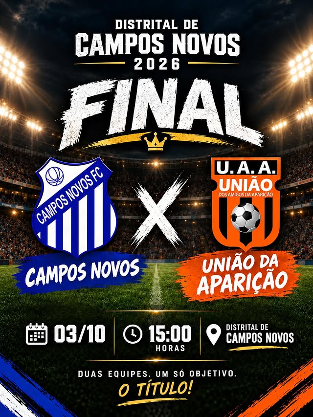 Final do Distrital de Campos Novos 2026 tem nova data