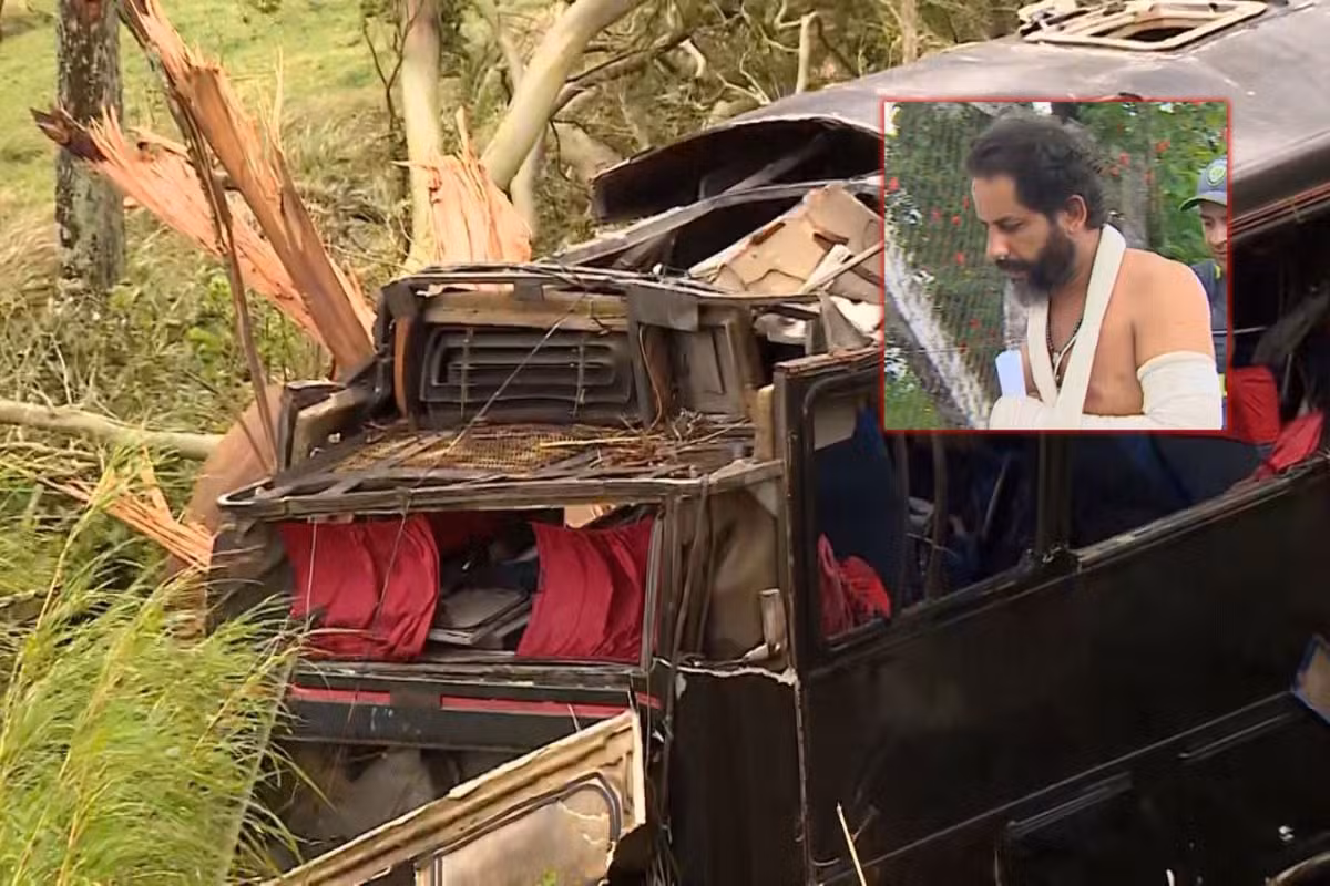 Motorista diz à polícia que freio falhou antes de ônibus cair em ribanceira e matar seis em Cruzeiro
