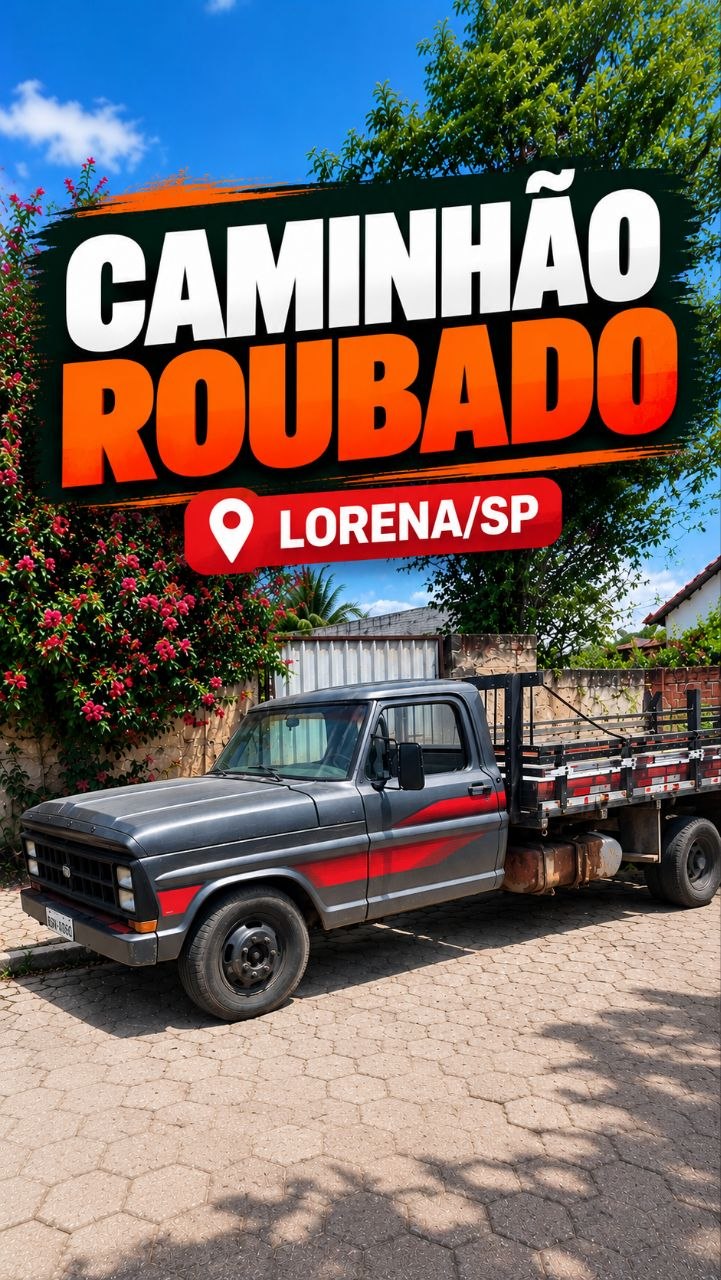 Divulgação aponta roubo de caminhão em Lorena, no Jardim Novo Horizonte