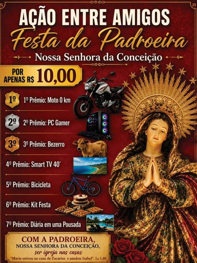 Participe da Ação entre Amigos e colabore com a realização da festa da Padroeira